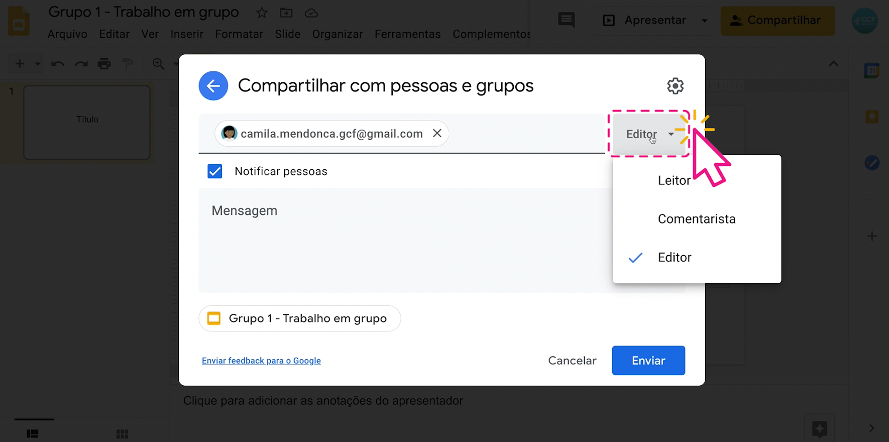 Como criar trabalhos em grupo no Google Sala de Aula 9